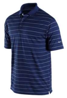  Fit Tech Core Stripe Polo Mens Golf Shirt SS College Navy $50  