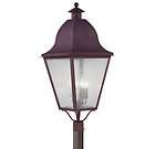 Cambridge Plug In Outdoor Post Lantern Lamp Black  
