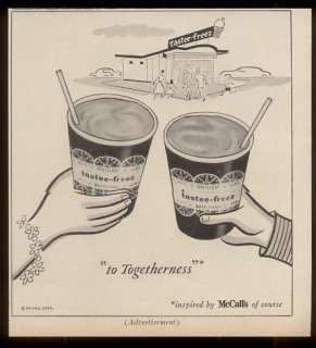 1956 Tastee Freez ice cream restaurant cartoon vintage print ad  