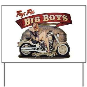  Yard Sign Toys for Big Boys Lady on Motorcycle Everything 