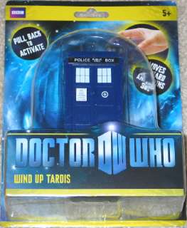 Doctor Who Wind Up Tardis Police Box 4 High British Toy, MINT IN 