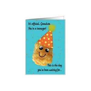   Grandson 13 Happy Birthday Funny Tater Tot Card Toys & Games