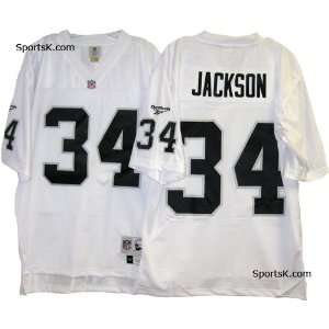  Bo Jackson Raiders Throwback NFL Jersey (White Medium 