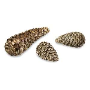  Taran Pinecone Decor   Set of 3