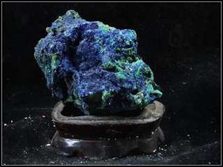 6LB AAA Deep Blue Azurite + Green Malachite Cluster + Base + Free 