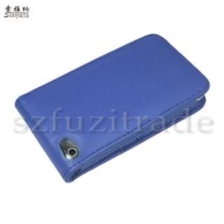 HQ Blue Wallet Leather Flip Case Cover Skin For iPod Touch 4 4th 4G 