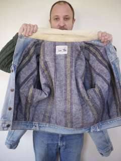 Vintage 1970s Classic LEE STORM RIDER Blanket Lined DENIM Jean Work 