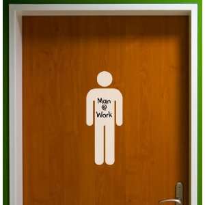 Dry Erase Whiteboard WC Man Reusable Wall Graphic  Kitchen 