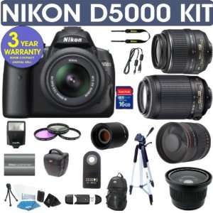 Nikon D5100 16.2MP Digital Camera + Nikon 18 55mm VR Lens + Nikon 55 