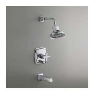 Margaux Rite Temp Bath and Shower Faucet Trim with Cross Handle Finish 