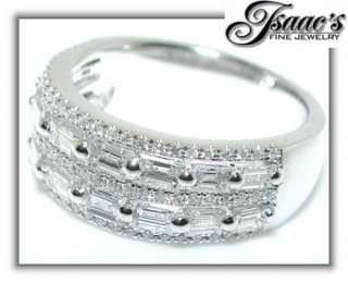CT BAGUETTE And Round Diamond Wedding Band Ring  