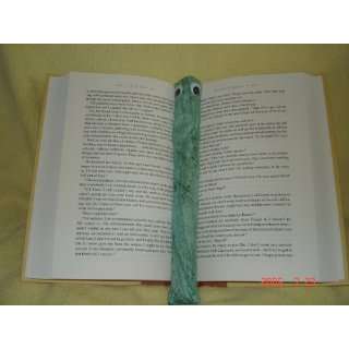 Green Splash Booksnake A Handmade Weighted Bookmark    the Perfect 