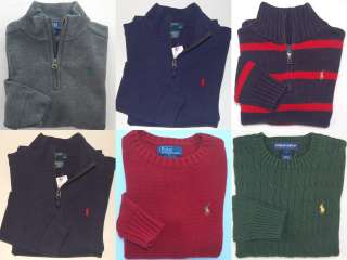 NWT Boys Polo by RALPH LAUREN Sz 4 Cotton Sweater Pullover Various 