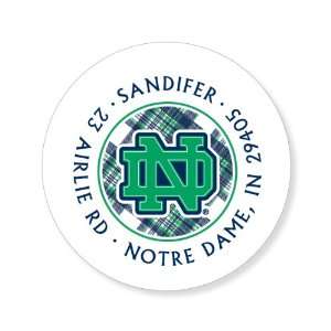  Notre Dame Label Plaid Green Logo 