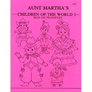  Aunt Marthas Iron On Children Of The World Book (6 Pack 