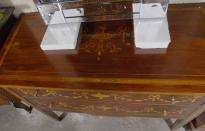 French Empire Bombe Chest Commode Drawers  