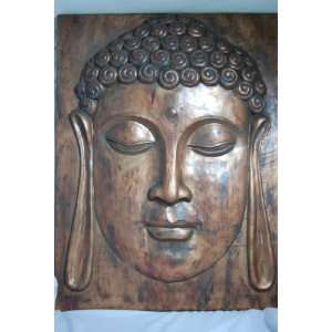  Buddha Head Wall Décor   29in H (Copper Color 
