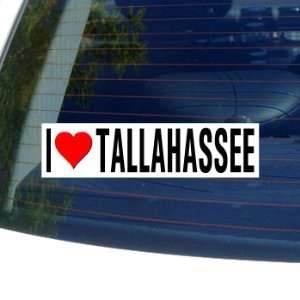  I Love Heart TALLAHASSEE   Florida Window Bumper Sticker 