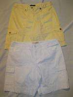VICTORIAS SECRET RELAXED FIT CARGO BERMUDA SHORTS 8,12  