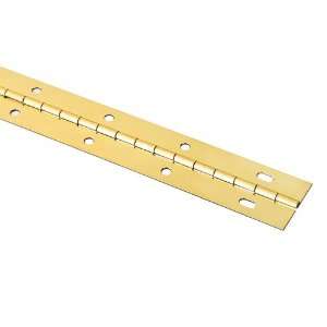  Slotted Piano Hinge, Brass, 1 1/2 x 36