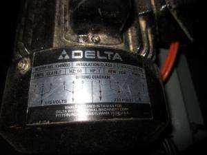 Delta Horizontal Boring Machine Mdl 32 350 1HP Dual Voltage Motor on 