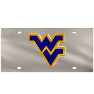  West Virginia Silver w/ Blue WV and Yellow Outline Mirror Tag 
