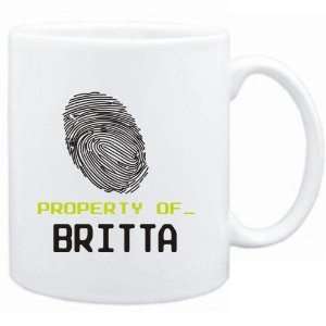  Mug White  Property of _ Britta   Fingerprint  Female 