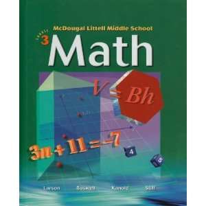   Mcdougal Littell Middle School Math [Hardcover] Ron Larson Books