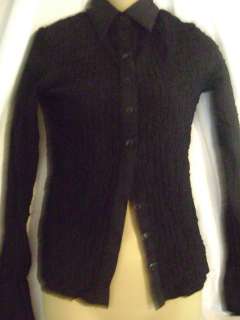 Black Anne Fontaine Blouse Shirt Top 2 Syrie stretch M  