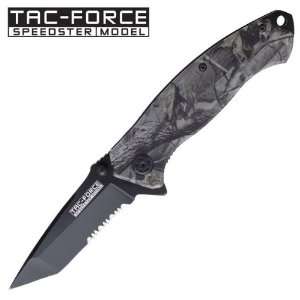 Tac Force Tracker Spring Assisted Tactical Knife   Dark Woodland 