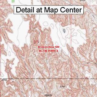  USGS Topographic Quadrangle Map   Broken Bow SW, Nebraska 