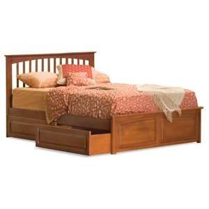 Brooklyn Bed   King with Raised Panel Footboard with Underbed Storage 