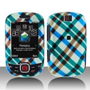 Cuffu   Blue Plaid   Samsung T359 Smiley Case Cover + Screen Protector 