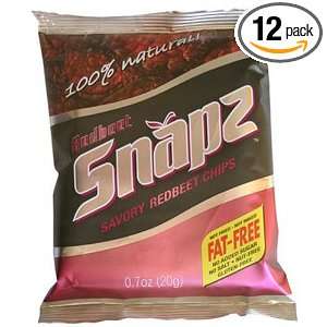 Applesnapz Redbeet Chips, 0.7 Ounce Bag (Pack of 12)  