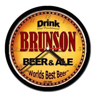  BRUNSON beer and ale cerveza wall clock 