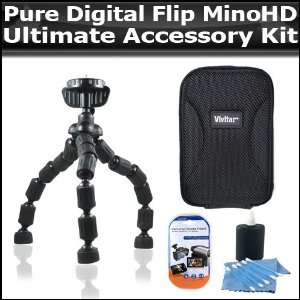 Ultimate Accessory Kit For Pure Digital Flip MinoHD Camcorder 3rd 