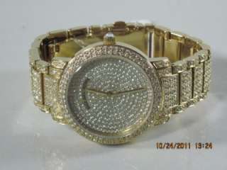    5061 Womens Goldtone Stainless Steel Swarovski Crystal Watch  