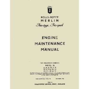   Merlin Aircraft Engine Maintenance Manual   TSD 94 Rolls Royce Books