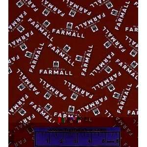  McCormick Farmall Name on Red Fabric Arts, Crafts 