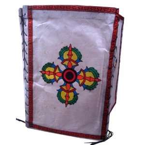  Tibetan Double Dorje Paper Lantern 