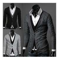 Mens Luxury Stylish Slim Blazers Jackets cotton  