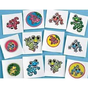  36 glow in the dark FROG and LIZARD tattoos Toys & Games