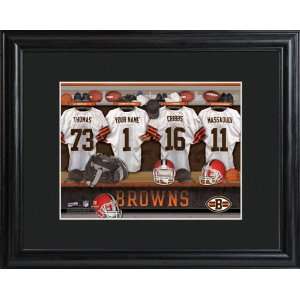  Baby Keepsake Cleveland Browns Personalized NFL Locker Room Print 