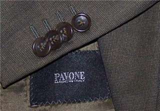 44L Pavone ITALIAN GREEN SUPER 110s WOOL 3Btn sport coat jacket suit 