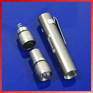 3W Mini Bright Waterproof Pen LED Flashlight Torch Grey  