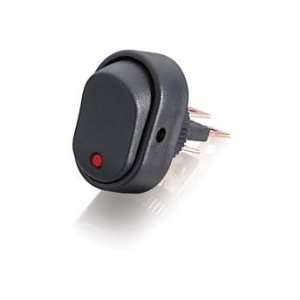    12VDC/30A SPST Illuminated Rocker Switch with Red LED Electronics