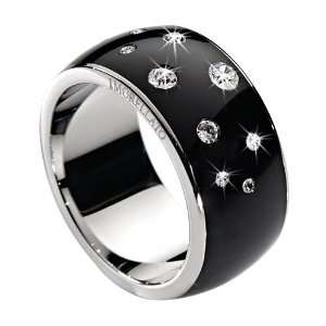  Morellato Ladies Ring in White/Black Steel/Enameled Steel 