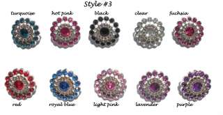 21 mm Sunrays Rhinestone Buttons 4 Sewing, Flowers  