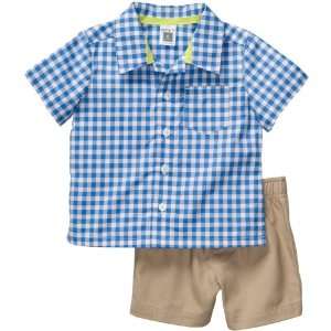  Carters 2 Piece Button Down Shirt and Short Set Baby