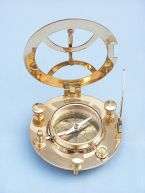 Brass Round Sundial Compass 6 Pocket Compass Gift  
